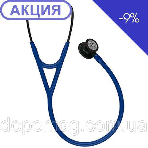 Кардіологічний стетоскоп 3M Littmann Cardiology IV темно-синій з чорною головкою 6168