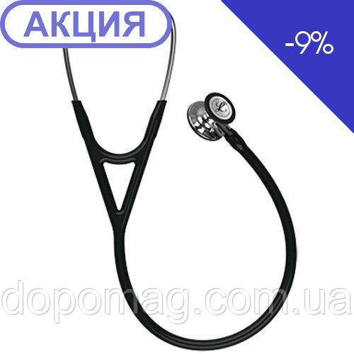Кардіологічний стетоскоп 3M Littmann Cardiology IV чорний із дзеркальною головкою 6177