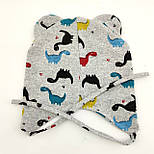 Оптом шапки 44 46 і 48 розмір трикотажна дитяча шапка головні убори дитячі гурт (ОРШ100), фото 2