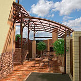 Навіс до будинку з полікарбонату від виробника, фото 3