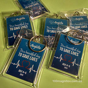 Брелок с фото. Размер фото 50х35 мм 5