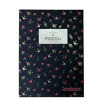 Блокнот PICCOLI, А-5, 80л., клітка, интегральнная обкладинка, т.-синій BM.24522101-03 Buromax (отеч.пр-во)