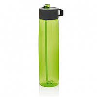 Пляшка для води Tritan 750 мл з трубочкою зелена