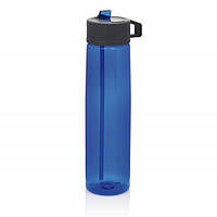 Бутылка для воды Tritan 750 мл с трубочкой синяя
