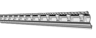 Стельовий плінтус Glanzepol GP18 (9,2х9,2)см, довжина 2м