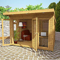 Садовая деревянная беседка 3,1х3,1 закрытая летняя от производителя Wood Gazebo 010