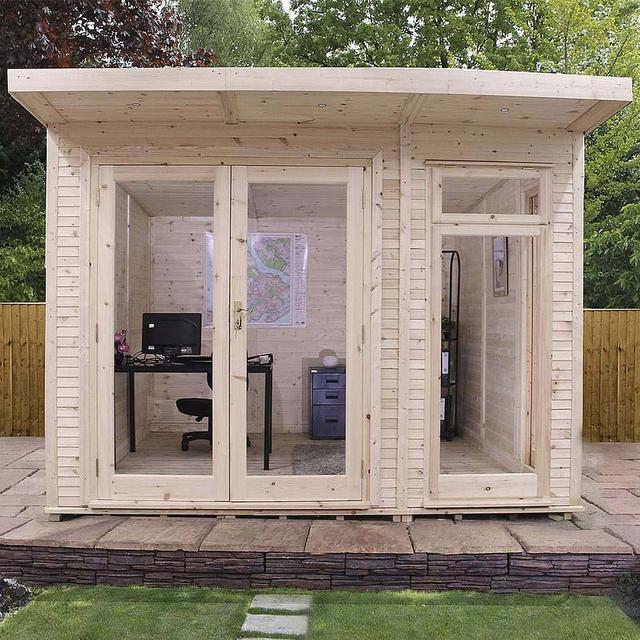 Садова дерев'яна альтанка 3,1х3,1 закрита річна від виробника Wood Gazebo 010