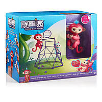 Интерактивная ручная обезьянка Fingerlings Jungle Gym Playset с площадкой