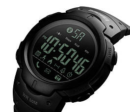Спортивний смарт годинник Skmei 1301 Bluetooth з крокоміром Чорний, фото 2