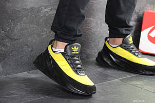 Модні чоловічі кросівки Adidas Sharks,чорні з жовтим, фото 2