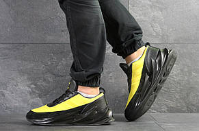 Модні чоловічі кросівки Adidas Sharks,чорні з жовтим, фото 2