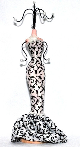 Красива підставка під біжутерію "Манекен" у вечірній сукні 3 кольори
