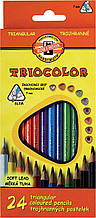 Олівці кольоровi Triocolor, 24шт.