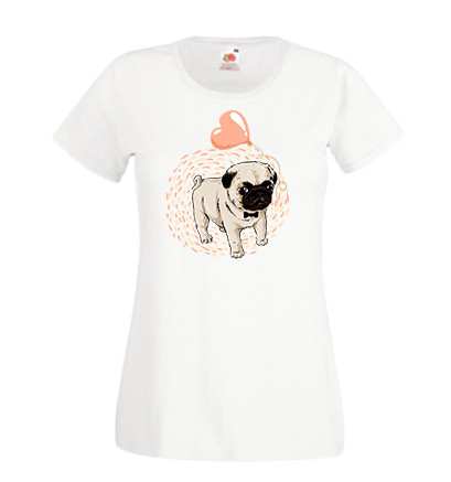 Жіноча футболка з принтом "Собака із серцем" Push IT