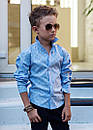 Шкільна сорочка для хлопчика стильна сорочка зростання:від 116 до 152 см, фото 8
