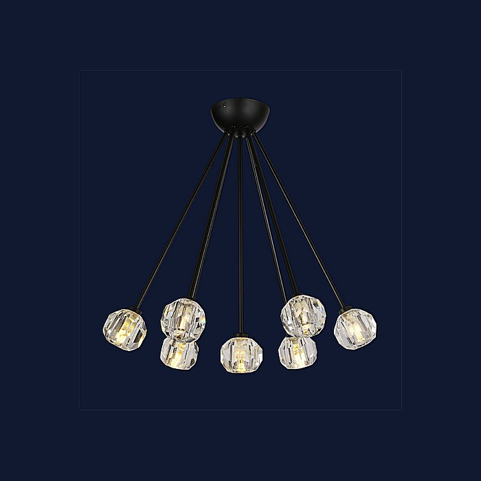 Люстра молекула Levistella 756PR9565-7 BK, фото 1