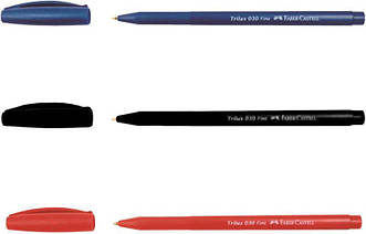 Кулькова ручка Faber-Castell TRILUX 030-F червона одноразова 0.7 мм