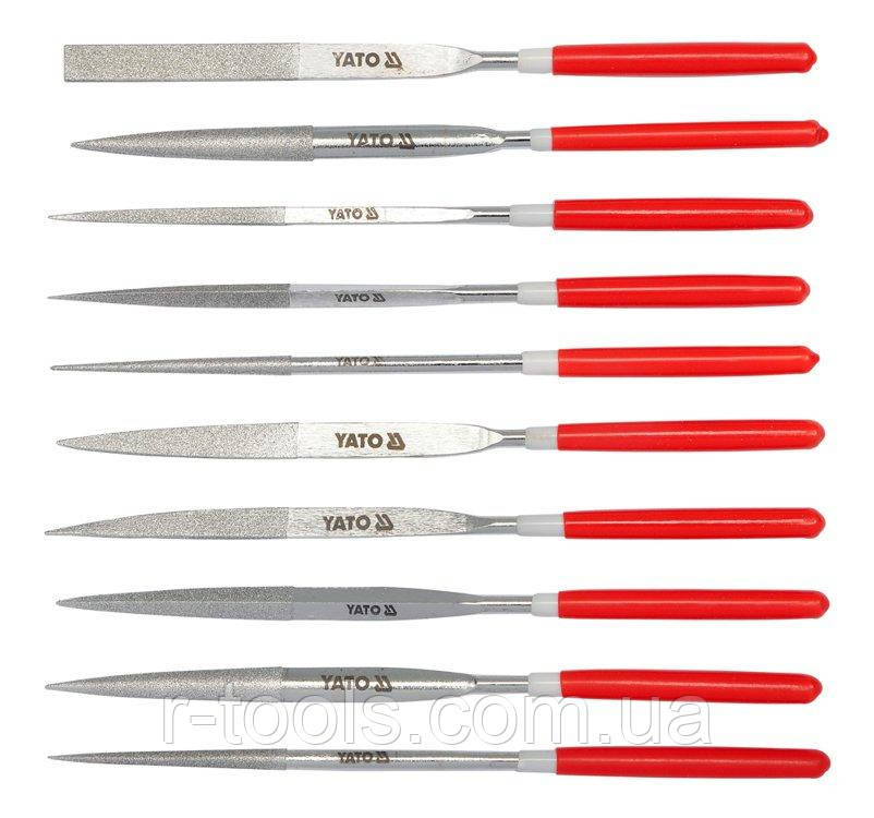 Набір надфілей алмазних 4х160/50 мм 10 пр Yato YT-6151