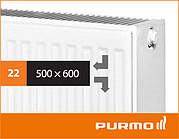 Сталевий панельний радіатор PURMO Compact 22 500x 600
