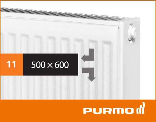 Сталевий панельний радіатор PURMO Compact 11 500x600
