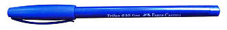 Кулькова ручка Faber-Castell TRILUX 030-F синя одноразова 0.7 мм