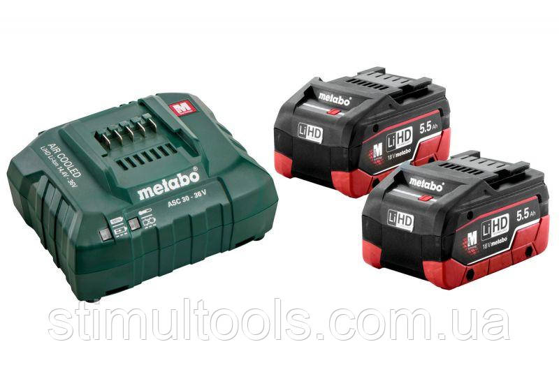 Комплект акумуляторів LIHD 5.5 А·год + з/п Metabo 18 В