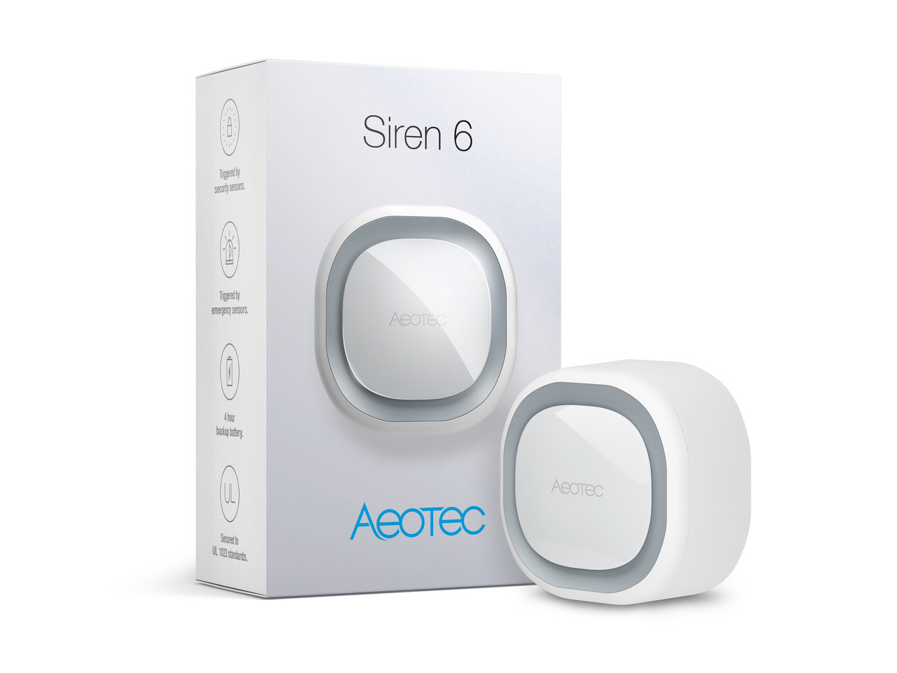 Кімнатна сирена з вбудованим акумулятором Aeotec Siren 6 — AEOZW164