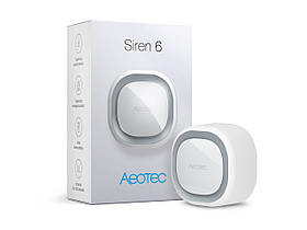 Кімнатна сирена з вбудованим акумулятором Aeotec Siren 6 — AEOZW164