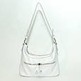 Шкіряна сумка модель 13 білий флотар, фото 2