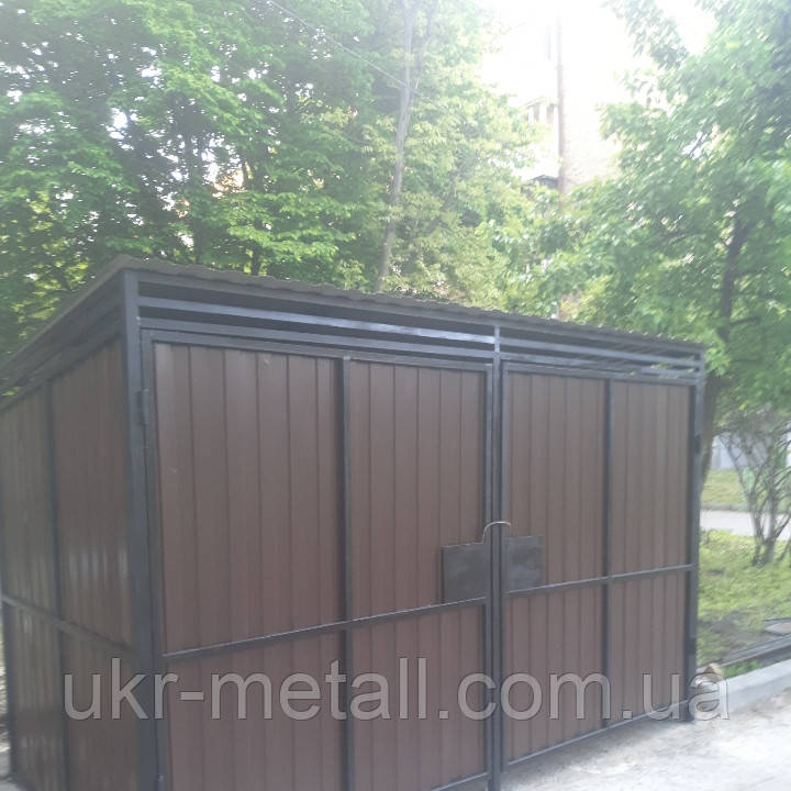 Контейнерний майданчик, огорожі для сміттєвих контейнерів баків ТПВ, фото 1