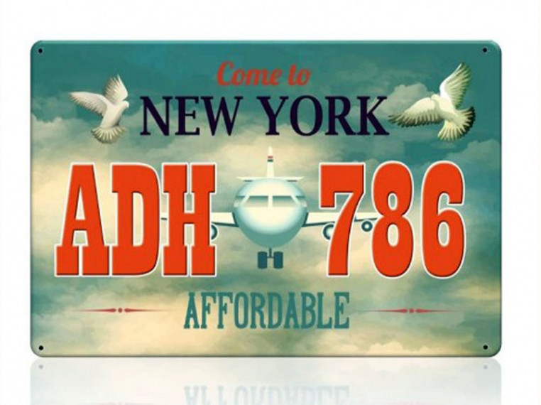 Декоративний номерний знак New-York.