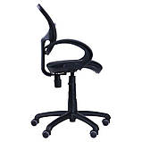 Офісне крісло AMF Байт-5 спинка-сітка чорна з підлокітниками на коліщатках, фото 4