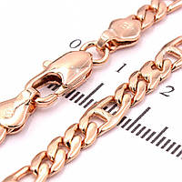 Ланцюжок позолота "панцирний + овальні ланки з перегородками" 0,5/45 см (Медицинське золото)