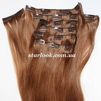 Набір натуральних волосся на кліпсах 60 см відтінок №12 160 грам