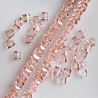 Намистини кришталеві в стилі "Сваровські" рожеві d-2,5х4мм нитка L-48см