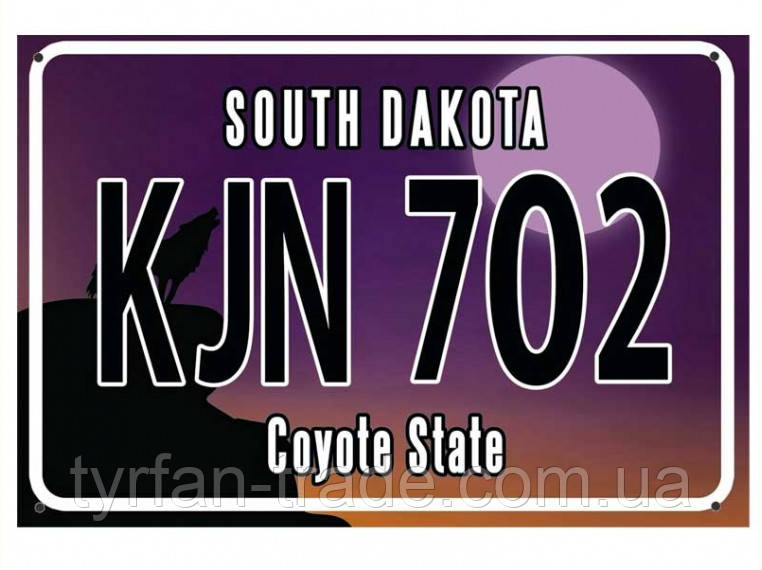 Декоративний американський номер Дакота.