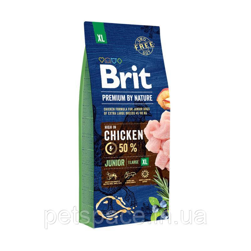 Корм для собак Brit Premium by Nature Junior XL (Бріт Преміум Юніор ХЛ) 3кг.