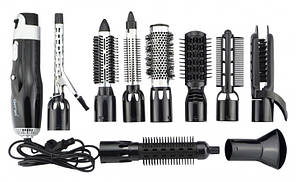 Фен щітка для волосся GEMEI GM-4833 10в1 багатофункціональний стайлер 1000 Вт