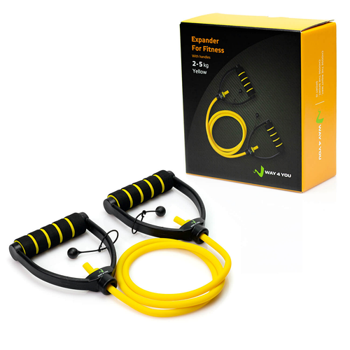 Универсальный Эспандер с ручками Way4you Желтый - 2-5кг. (w40080) (ID ...
