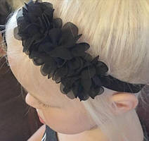 Дитяча пов'язка на голову 38-54 см чорний