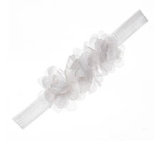 Дитяча пов'язка на голову 38-54 см білий