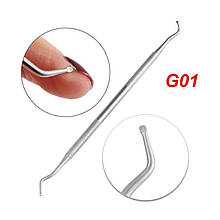 Лопатка-кюретка педикюрна двостороння неіржавка сталь G-01