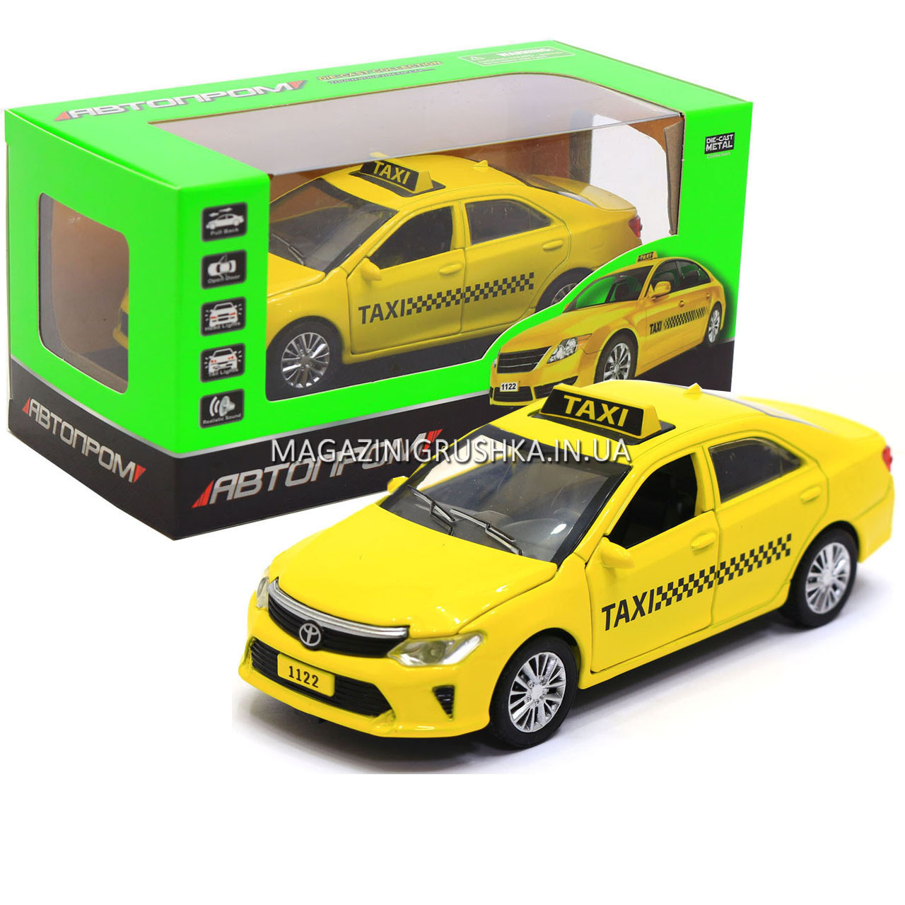 Машинка іграшкова Автопром Toyota «Taxi» (Таксі) 7843, фото 1