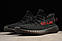 Чоловічі кросівки Adidas YEEZY BOOST 350 V2 Black Red, фото 3