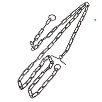 Ø 4 мм х 2 метра / цепь для собак (скота) привязочная / ланцюг з кільцем та вертлюгом