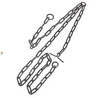 Ø 4 мм х 5 метров / цепь для собак (скота) привязочная / ланцюг з кільцем та вертлюгом