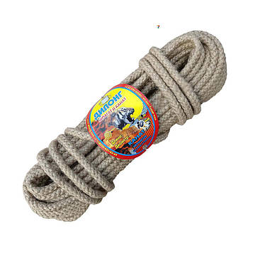 Мотузка джутова плетені 10 мм бухта 20 м для обробки і декору