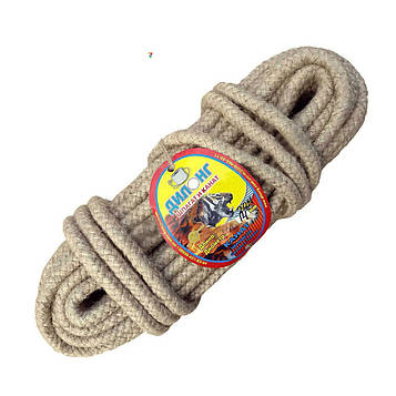 Мотузка джутова плетені 14 мм бухта 20 м для обробки і декору