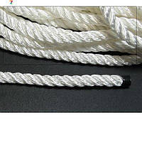 Канат полиамидный 10 мм (моток 50 метров) / Крученая веревка / Мотузка поліамідна кручена