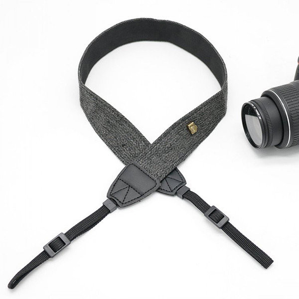 Ремінь універсальний текстильний для фотоапарата Sony Canon Nikon, плечовий шийний для фотокамери сірий, фото 1